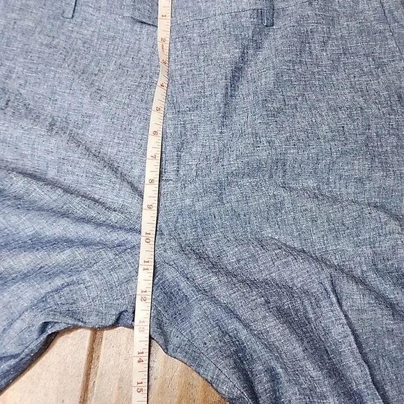 Banana Republic Mens Linen Blend Classic Fit  Blue White Trousers  Size 35 30 - Picture 8 of 11